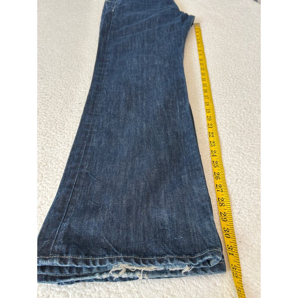 Banana Republic Men's Boot Cut Jeans 35W/32L Dark Wash Denim Distressed - Picture 3 of 10